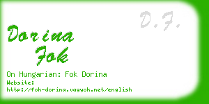 dorina fok business card